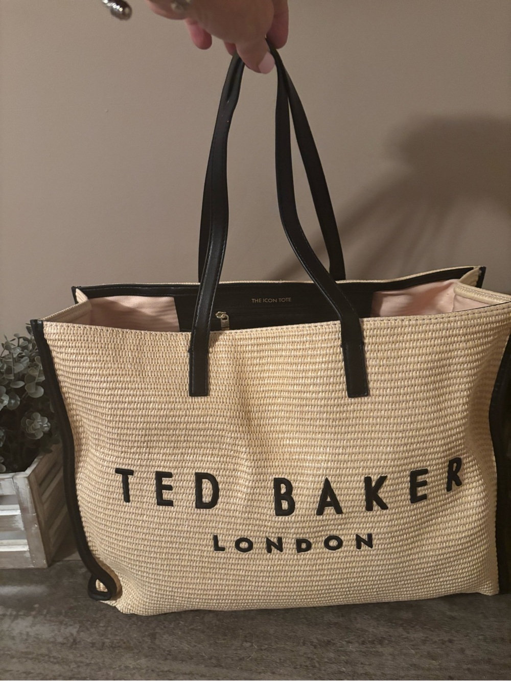 Ted Baker Iconic Raffia Tote